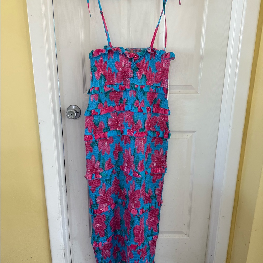 NWT Show Me Your MuMu Stella Smocked Dress - XL - Picture 4 of 9